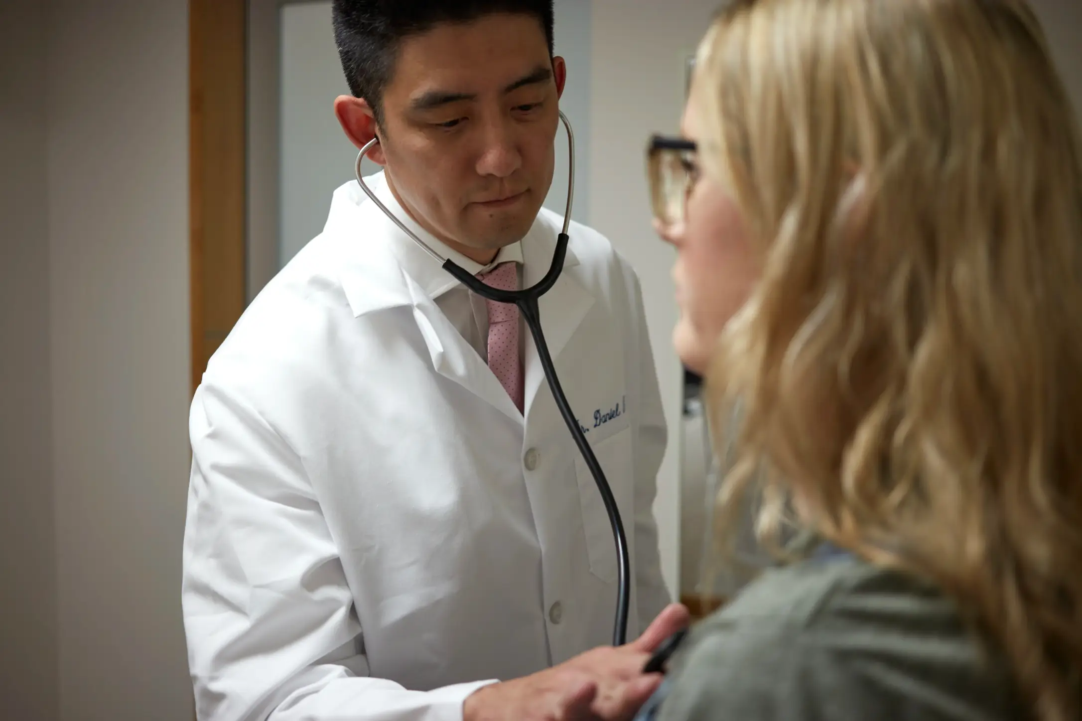Dr Daniel with a client